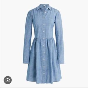 NWT J Crew Factory chambray mini shirt dress - size 6
